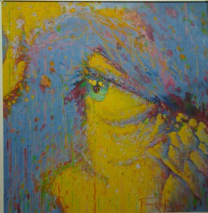 JAUNE BLEU 150X150